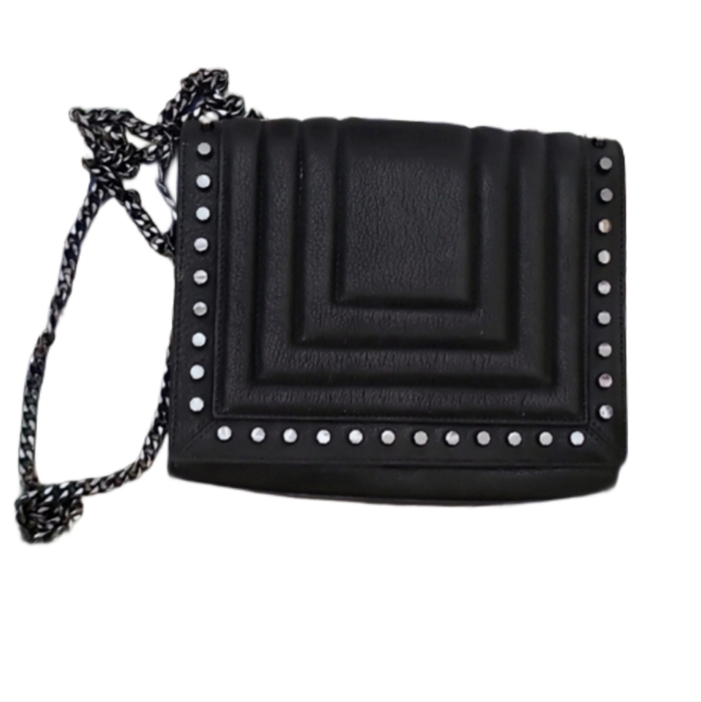 Luana Black Studded Chain Bag
